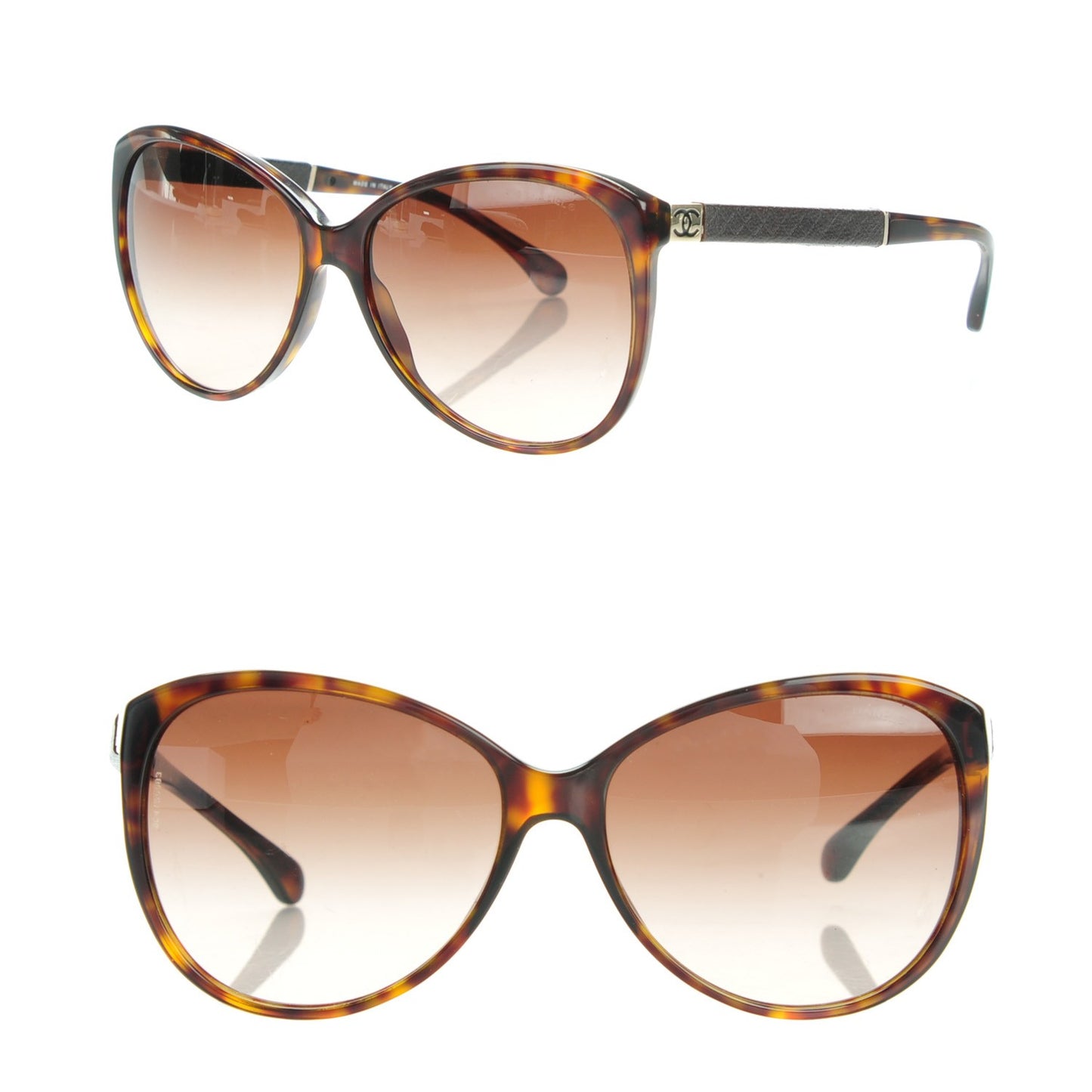 Quilted CC Sunglasses 5225Q Tortoise
