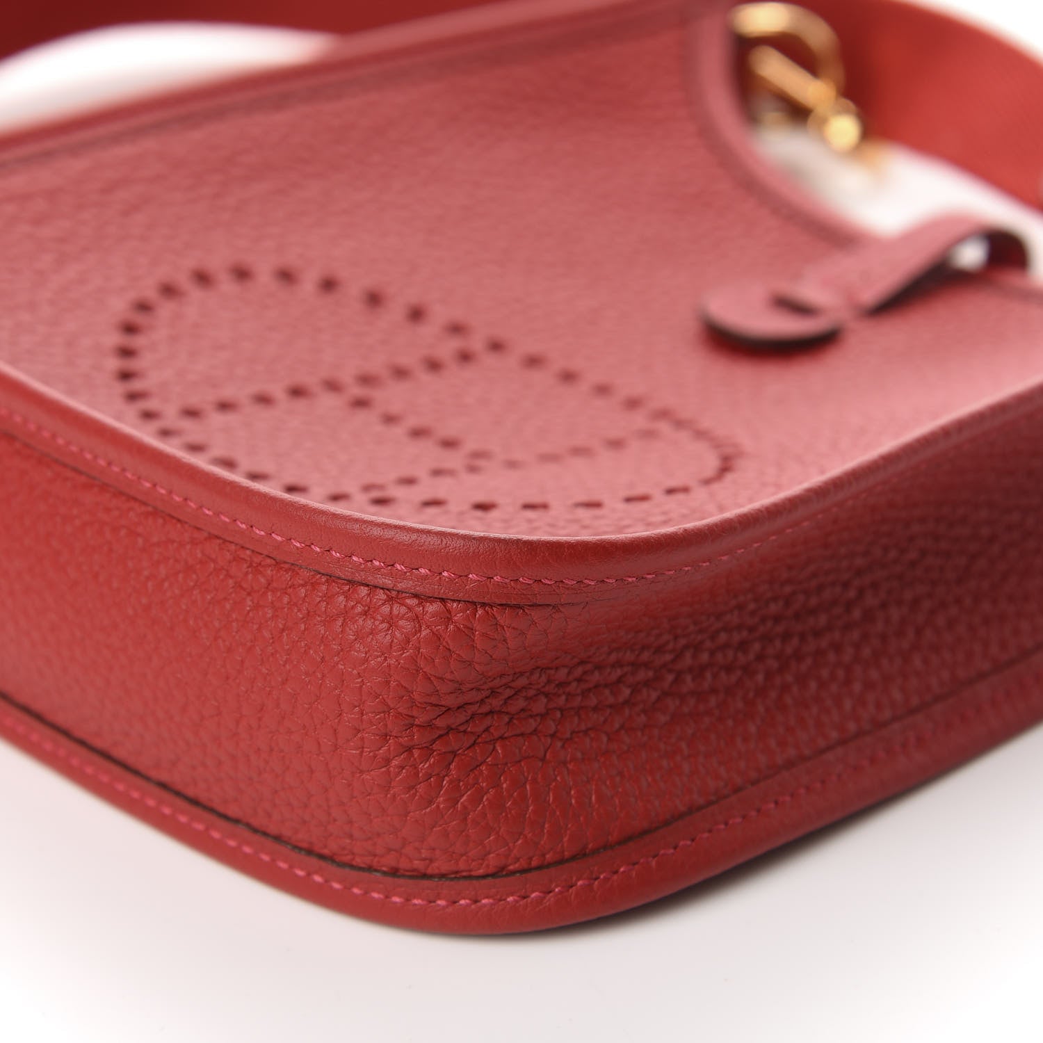 Hermes Taurillon Clemence Evelyne TPM Rouge Casaque 7 of 11