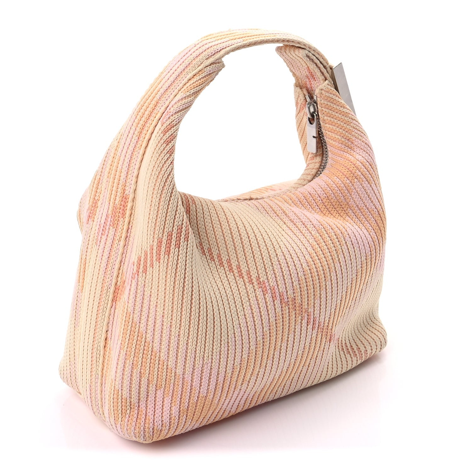 Burberry Canvas Knitted Check Mini Peg Duffle Bag Sherbert 2 of 8