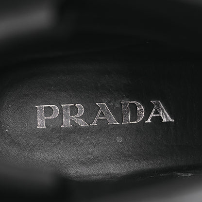 Prada Spazzolato Re-Nylon Metal Triangle Logo Buckled 50mm Biker Boots 37.5 Black 8 of 15