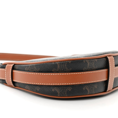 Celine Canvas Calfskin Mini Ava Triomphe Shoulder Bag Tan 8 of 9