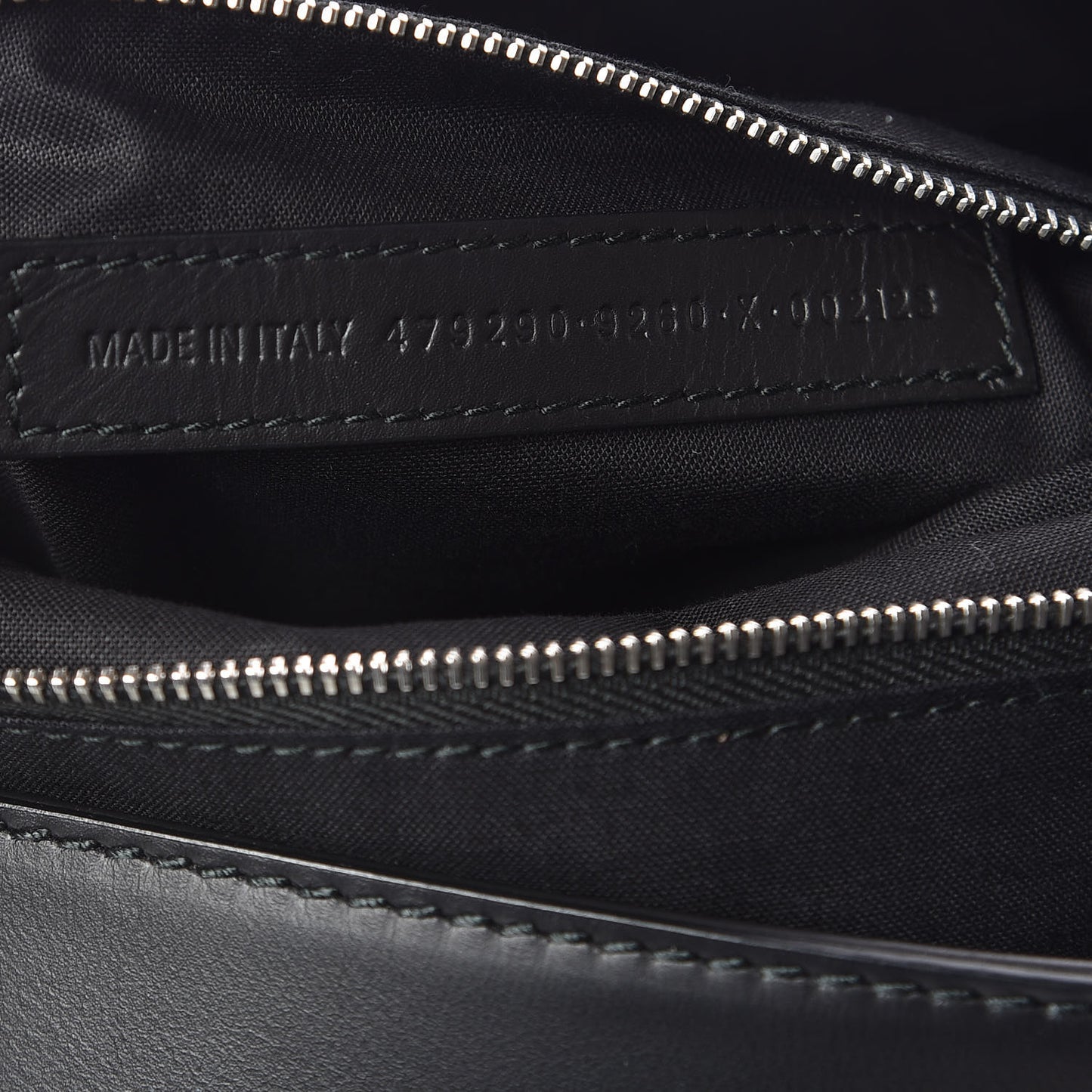 Cotton Canvas Calfskin Navy Tote Natural Black