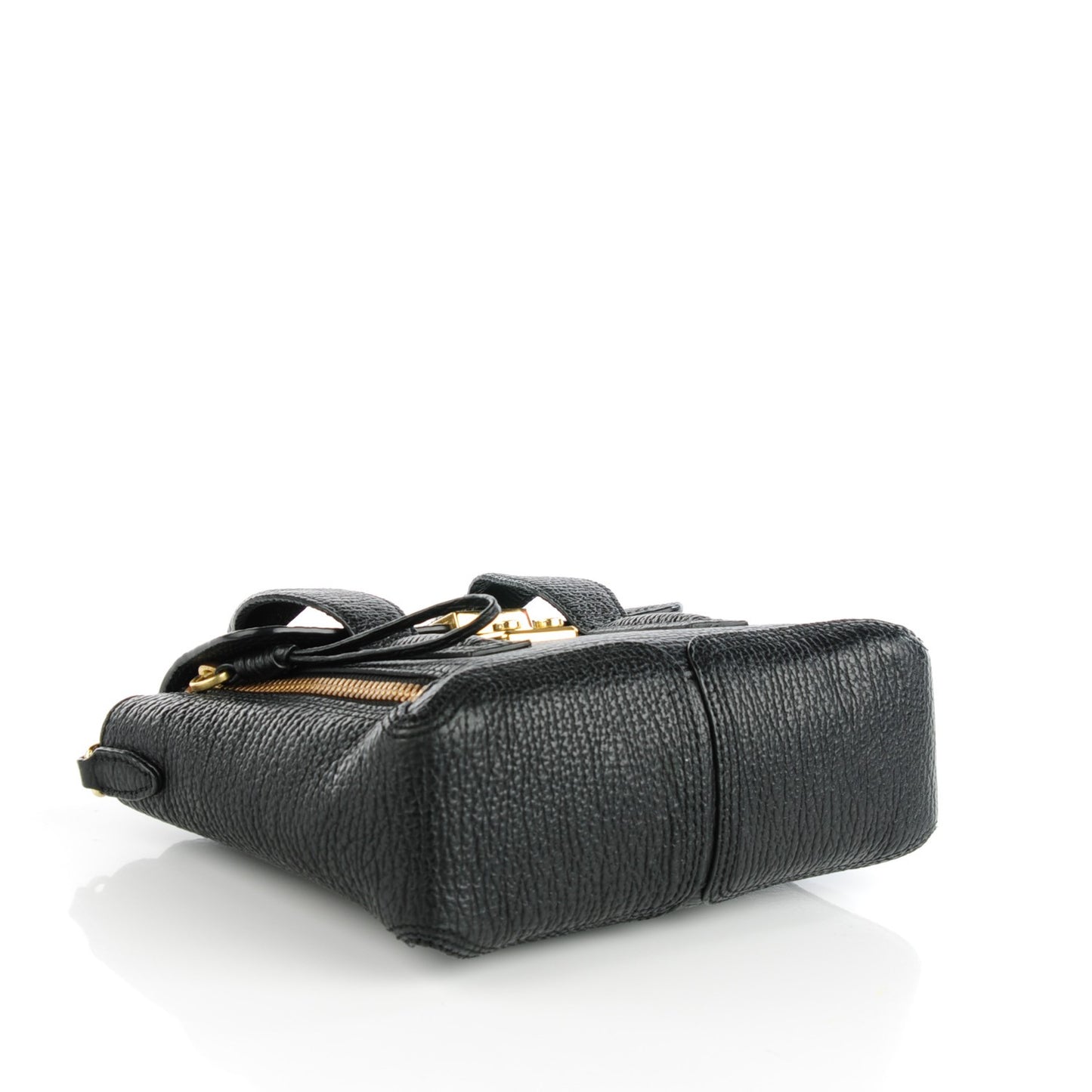 3.1 Textured Calfskin Mini Pashli Satchel Black