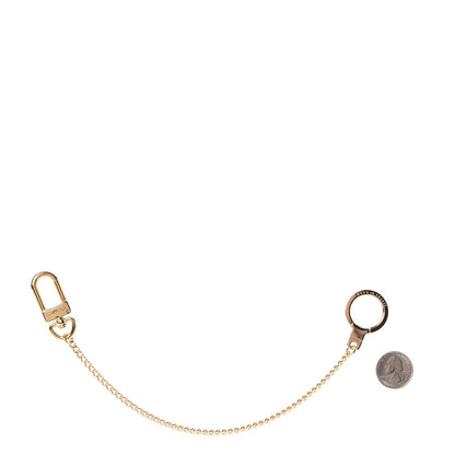 Louis Vuitton Metal Pochette Extender Key Ring Chain Gold 2 of 5