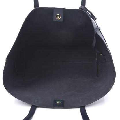 Saint Laurent Calfskin Large Shopping Tote Deep Marine 5 of 9