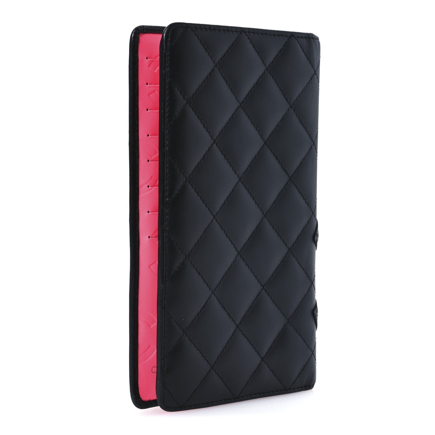 Chanel Calfskin Quilted Cambon Yen Wallet Black 3 of 7
