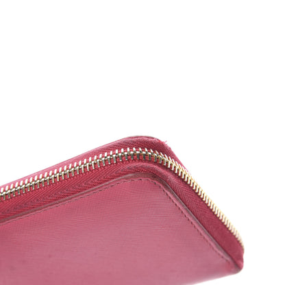 Prada Saffiano Zip Around Wallet Ibisco 10 of 10