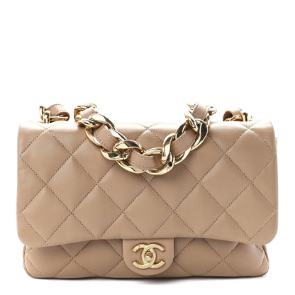 Chanel Lambskin Quilted Large CC Funky Town Flap Beige 1 of 12