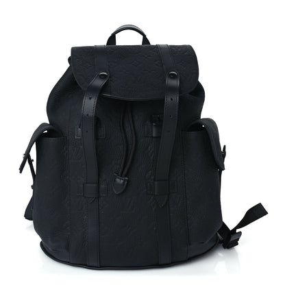 Louis Vuitton Taurillon Monogram Christopher MM Backpack  Black 1 of 8