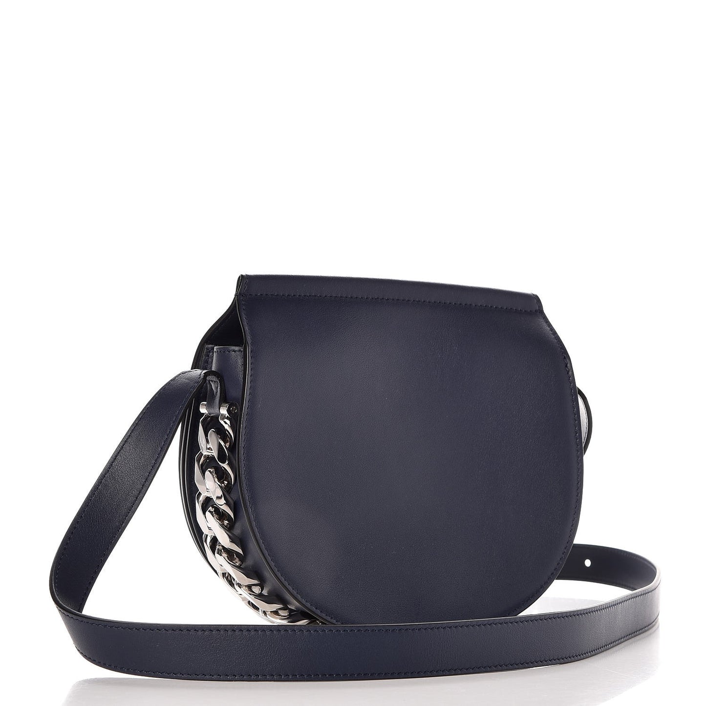 Calfskin Mini Infinity Saddle Bag Night Blue