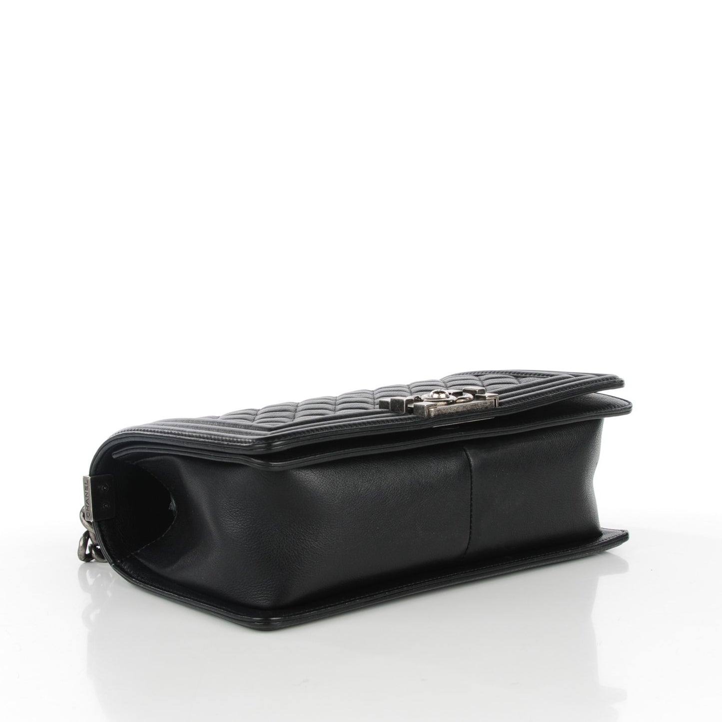 Calfskin Quilted Medium Boy Flap Black