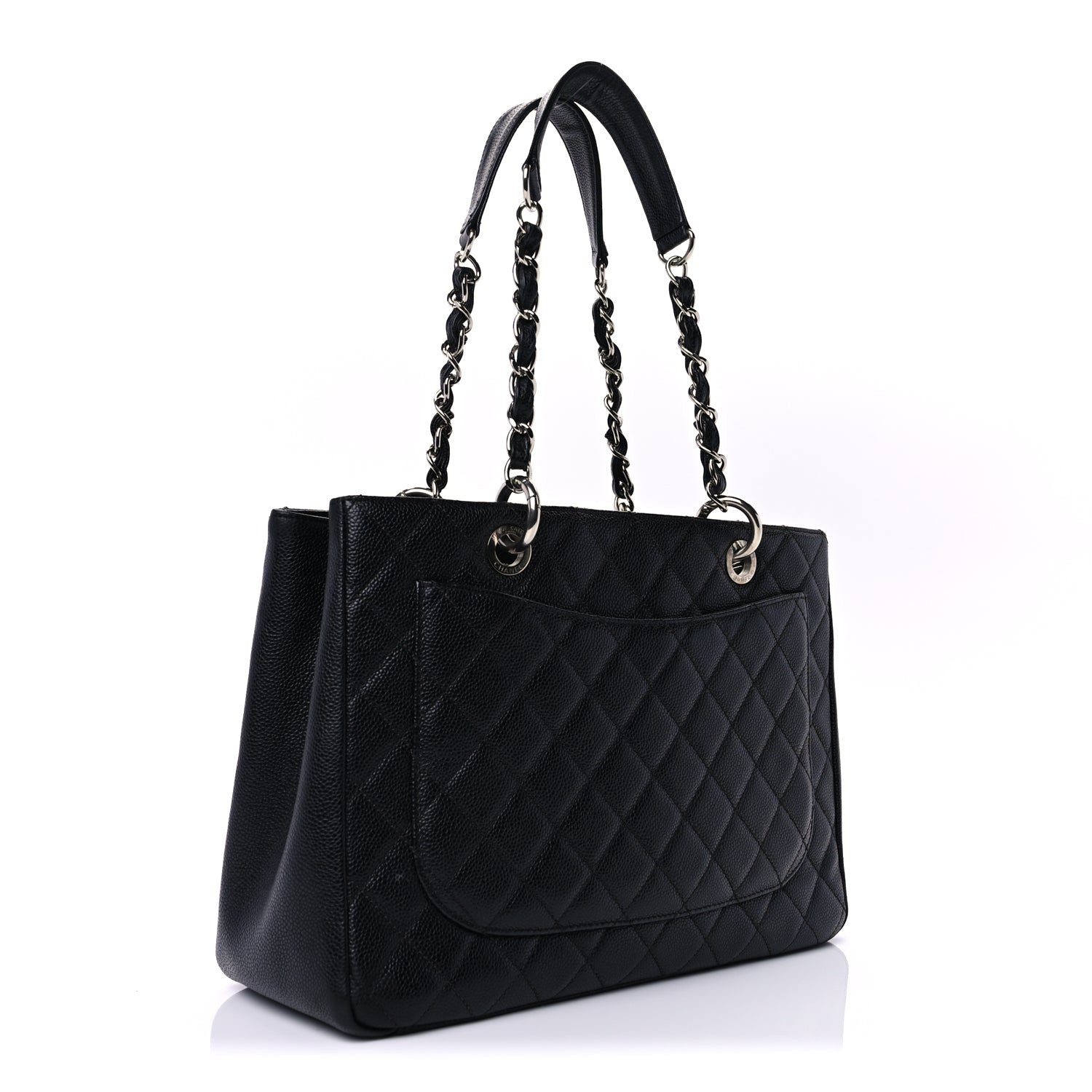 Chanel Caviar Quilted Grand Shopping Tote GST Black 3 of 9