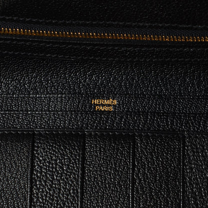Hermes Chevre Mysore Bearn Gusset Wallet Black 8 of 11