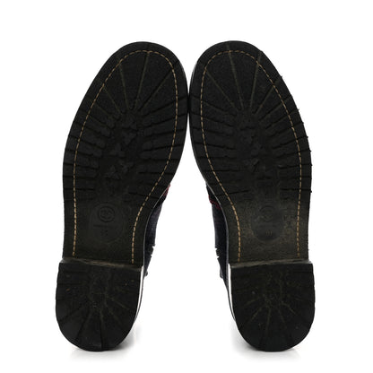 Chanel Tweed CC Short Boots 40 Bleu Fonce 5 of 8