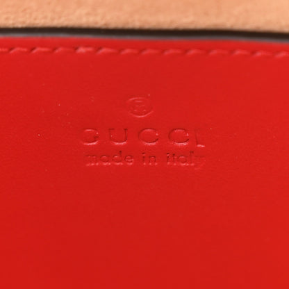 Gucci Calfskin Matelasse Diagonal Mini InterLocking G Heart Shoulder Bag Hibiscus Red 6 of 7