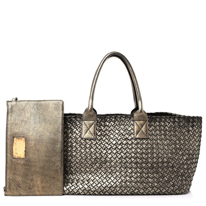 Bottega Veneta Intrecciato Medium Cabat Platino Ossidato 1 of 12