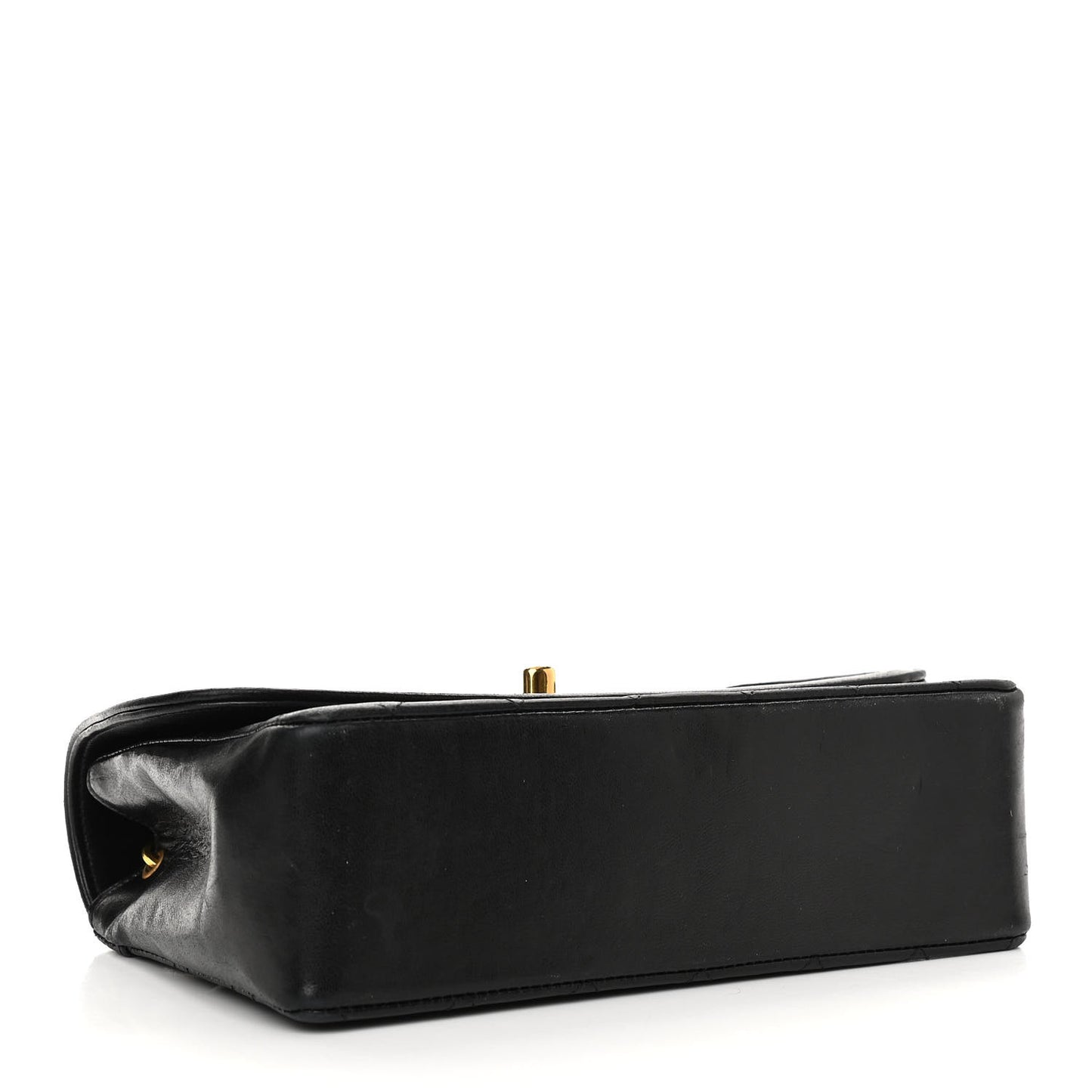 Lambskin Quilted Medium Single Flap Black