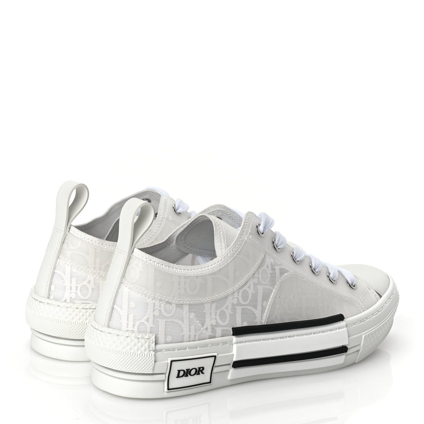 Technical Canvas Oblique Oblique Mens B23 Low Top Sneakers 40 White