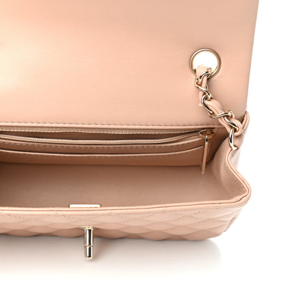 Chanel Lambskin Quilted Mini Rectangular Flap Beige 5 of 9