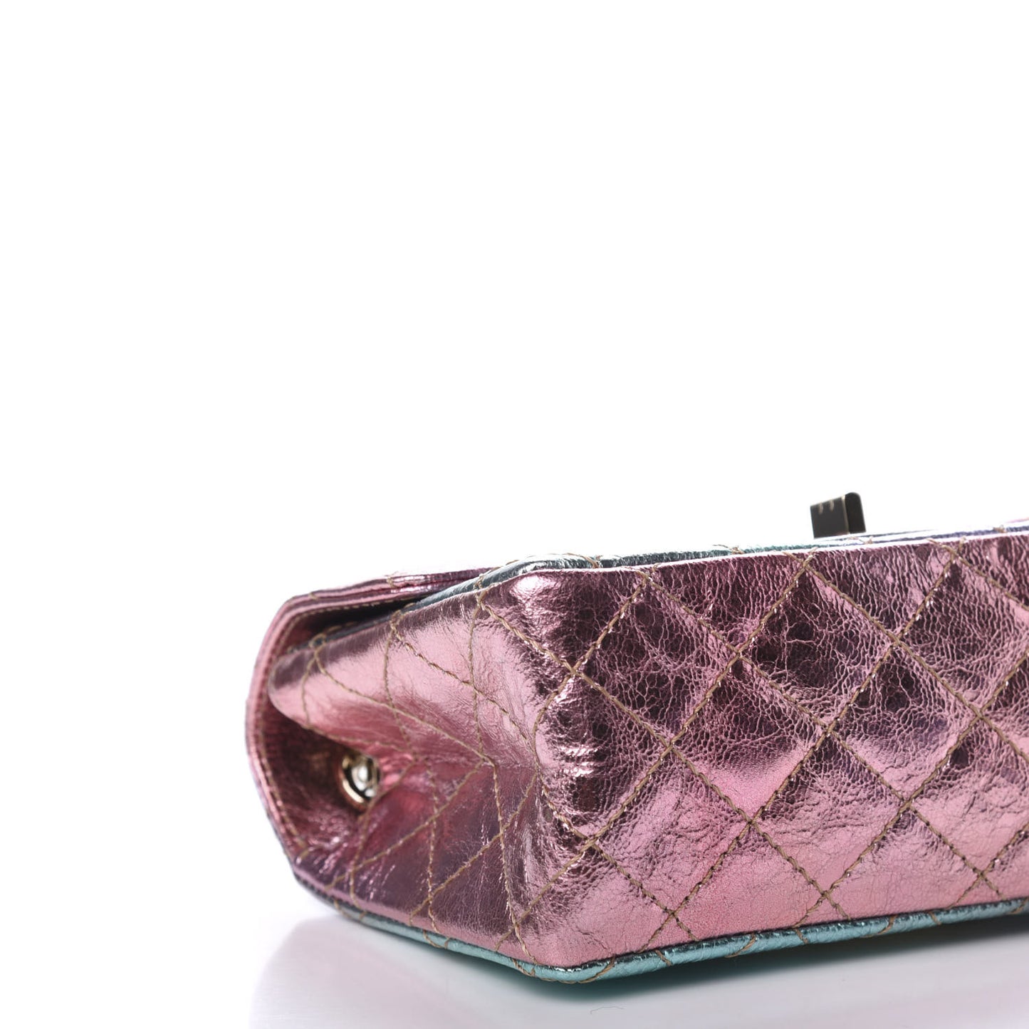 Metallic Goatskin Quilted Mini 2.55 Reissue Flap Multicolor
