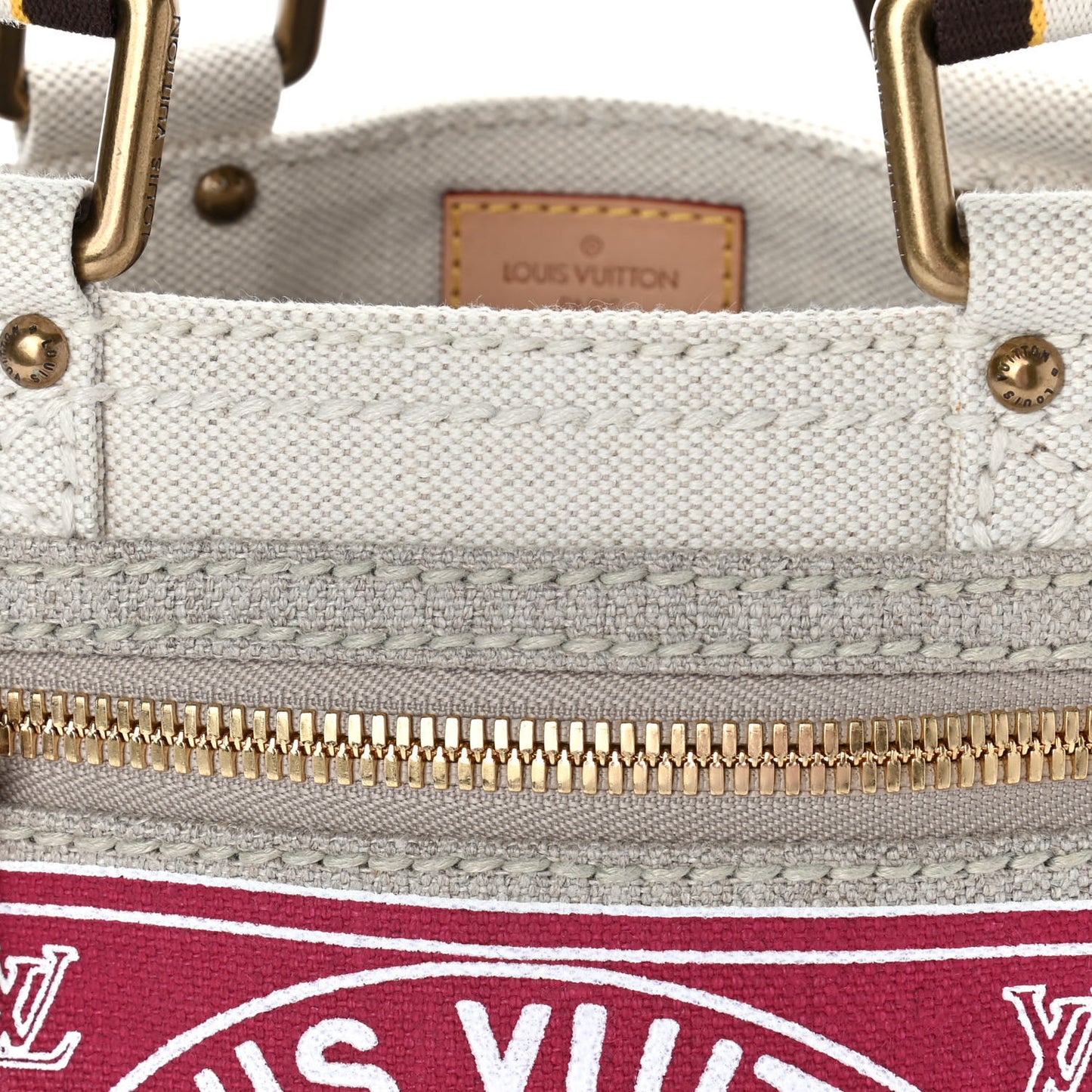 Toile Globe Shopper Cabas PM Red