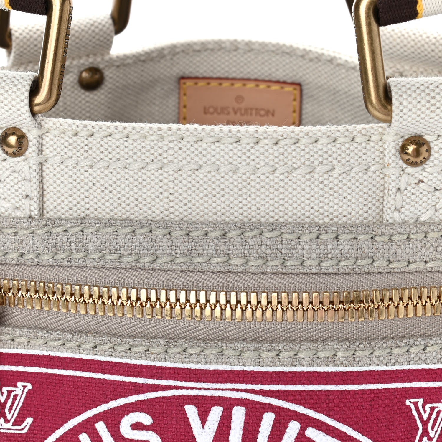 Louis Vuitton Toile Globe Shopper Cabas PM Red 7 of 9