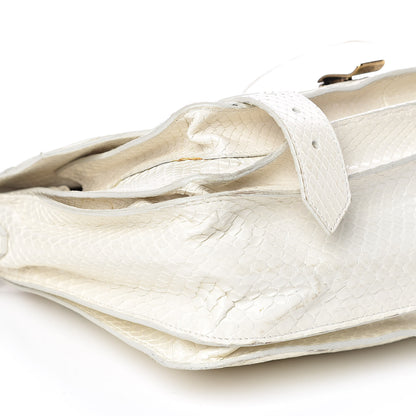 Proenza Schouler Snakeskin Calfskin Embossed Medium PS1 Satchel White 7 of 17
