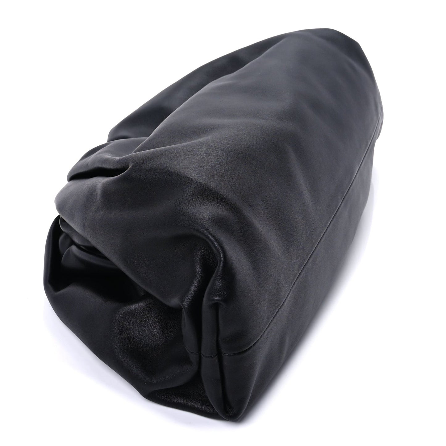 Smooth Butter Calf The Pouch Oversized Clutch  Black