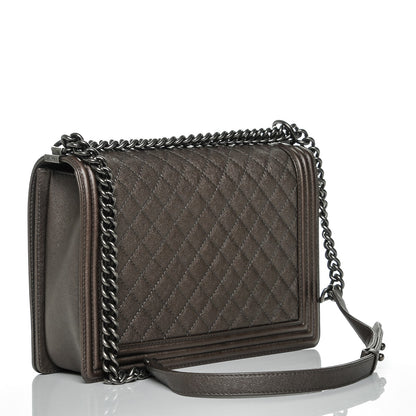 Chanel Calfskin Quilted Large Boy Flap Grey 3 of 7