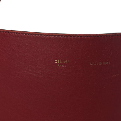 Celine Shiny Smooth Calfskin Small Twisted Cabas Dark Ruby Navy 7 of 23