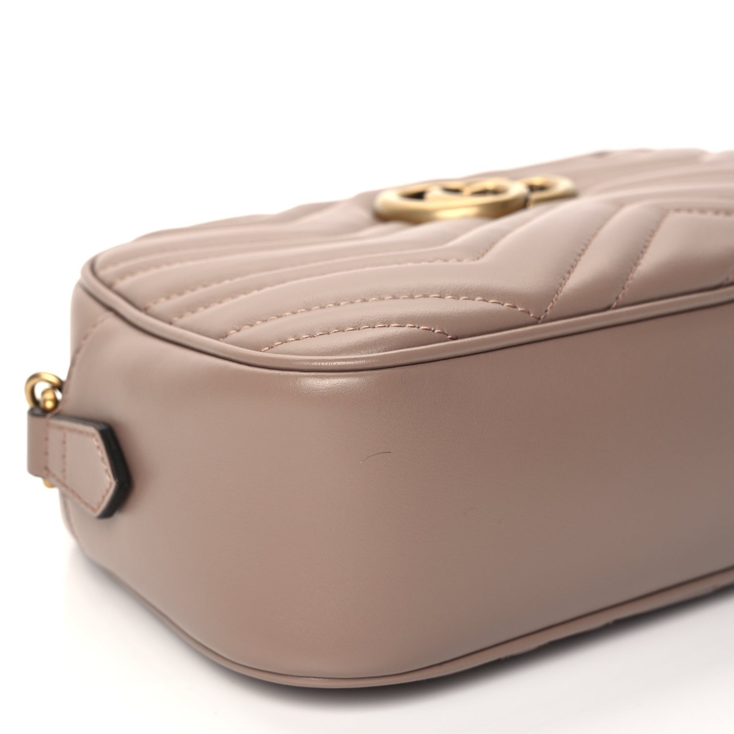 Gucci Calfskin Matelasse Small GG Marmont Chain Shoulder Bag Porcelain Rose 8 of 9