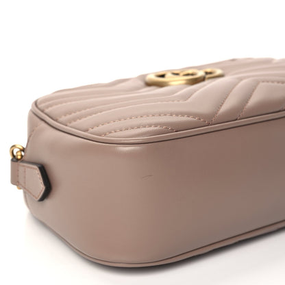 Gucci Calfskin Matelasse Small GG Marmont Chain Shoulder Bag Porcelain Rose 8 of 9