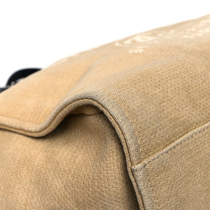 Chanel Canvas Medium Deauville Tote Beige Black 9 of 13