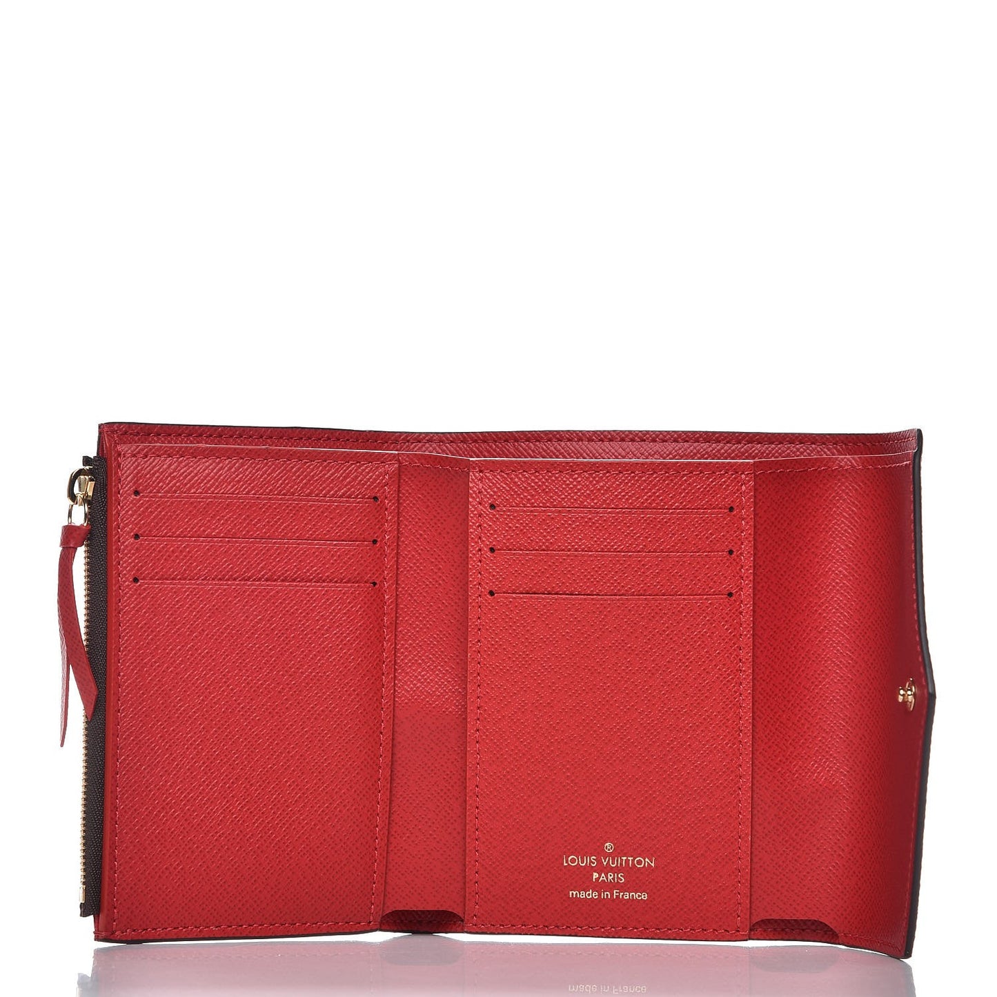 Damier Ebene Victorine Wallet Red