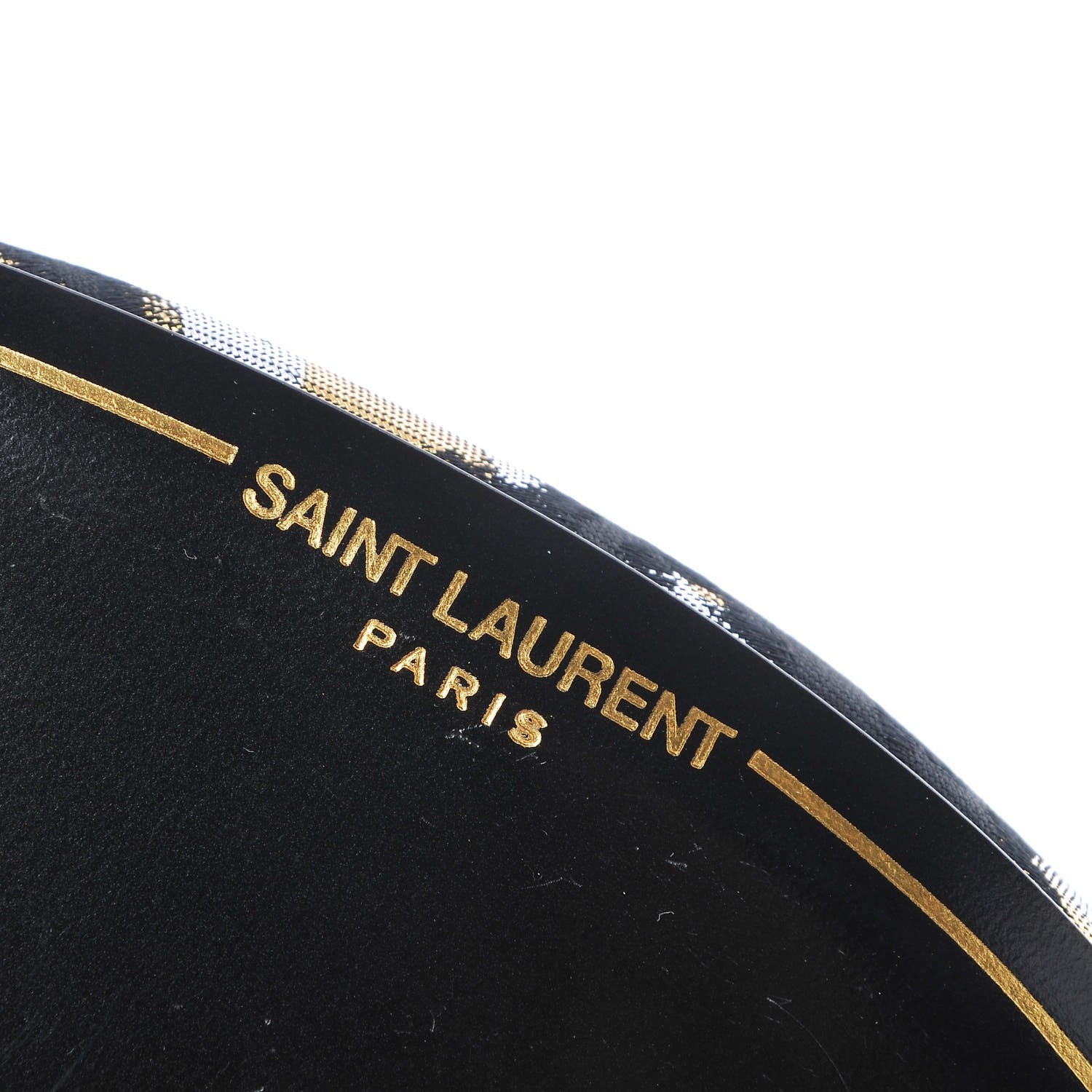 Saint Laurent Jacquard Leopard Print Smoking Loafers 37.5 Black 8 of 12