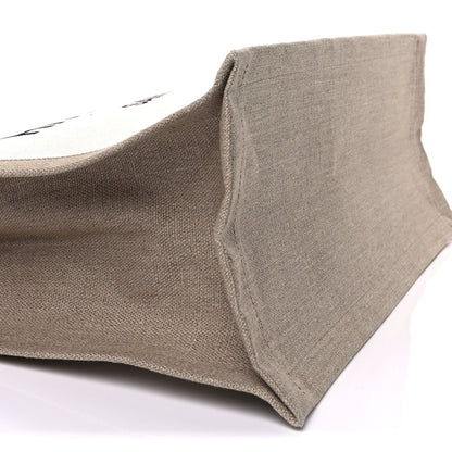 Saint Laurent Linen Calfskin Small Rive Gauche Tote  Greggio Natural 7 of 8