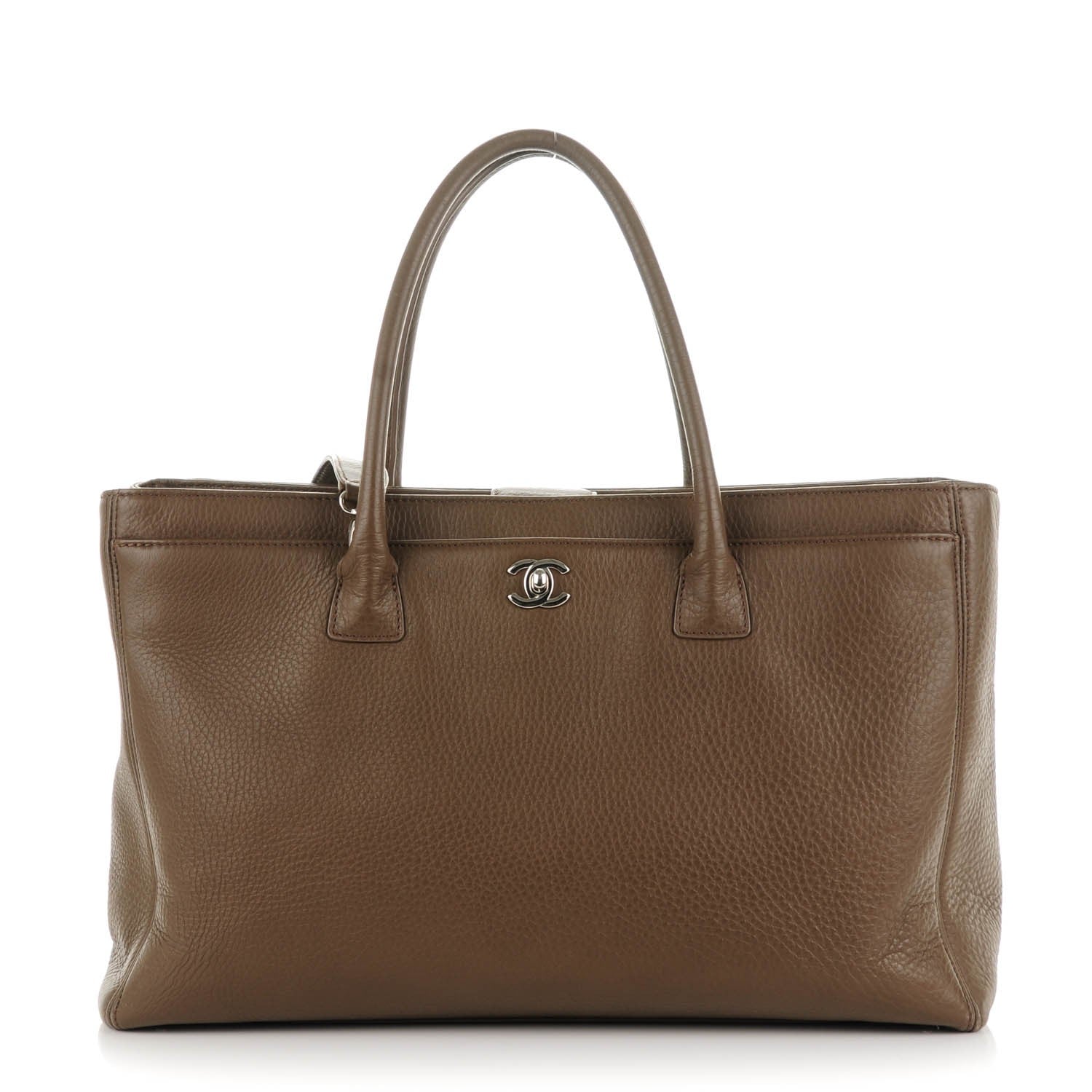 Chanel Deerskin Cerf Executive Shopper Tote Brown 1 of 8