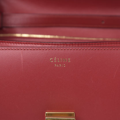 Celine Box Calfskin Medium Classic Box Flap Bag Red 7 of 15