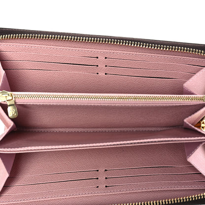 Louis Vuitton Damier Ebene Zippy Wallet Rose Ballerine 5 of 9