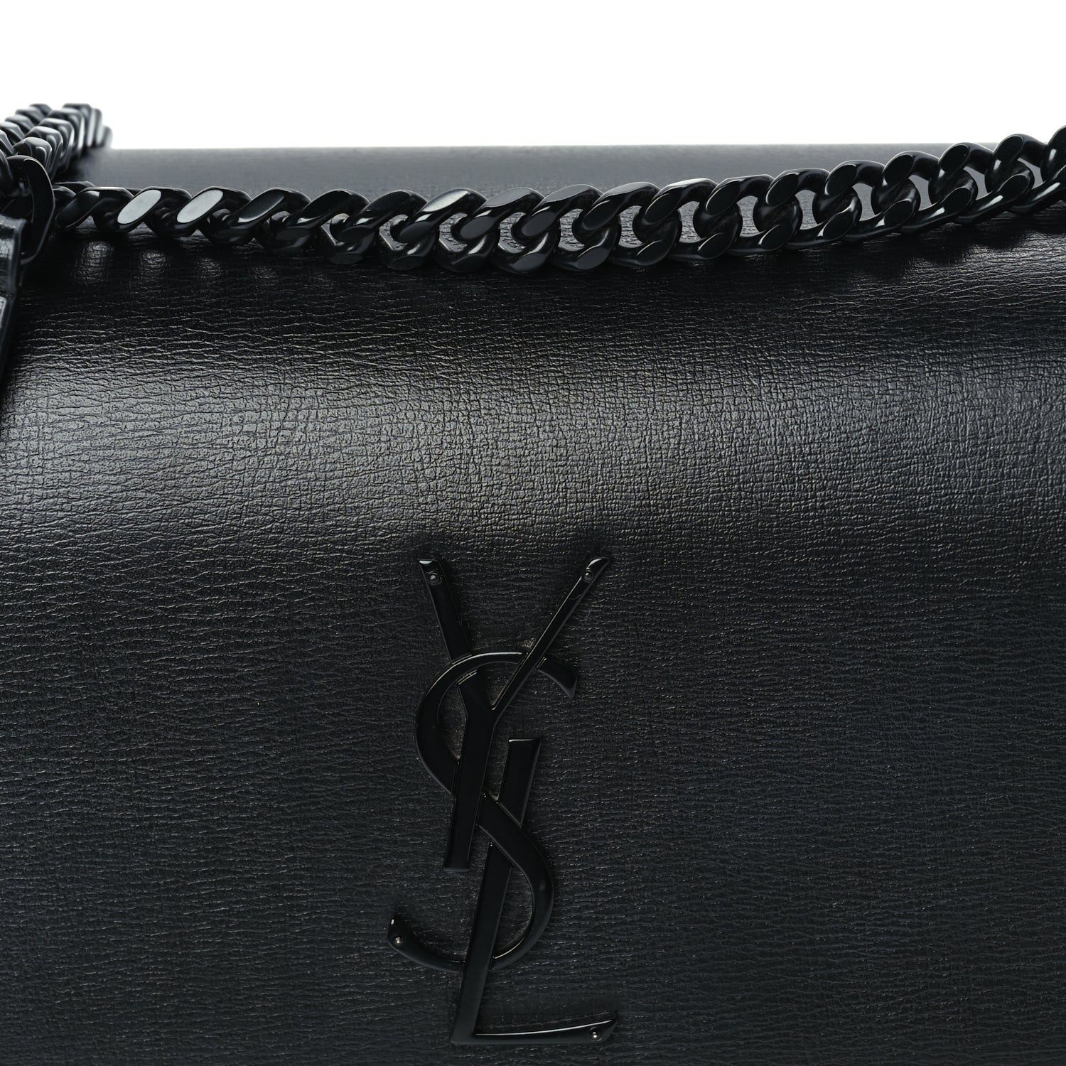 Saint Laurent Calfskin Medium Monogram Monochrome Sunset Black 6 of 8