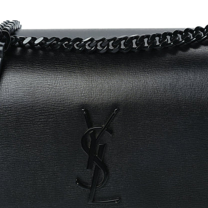 Saint Laurent Calfskin Medium Monogram Monochrome Sunset Black 6 of 8