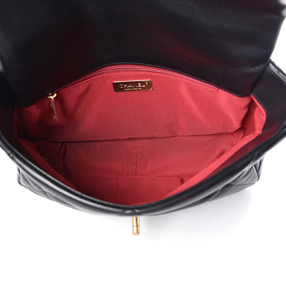 Chanel Lambskin Quilted Large 19 Flap Black 5 of 11