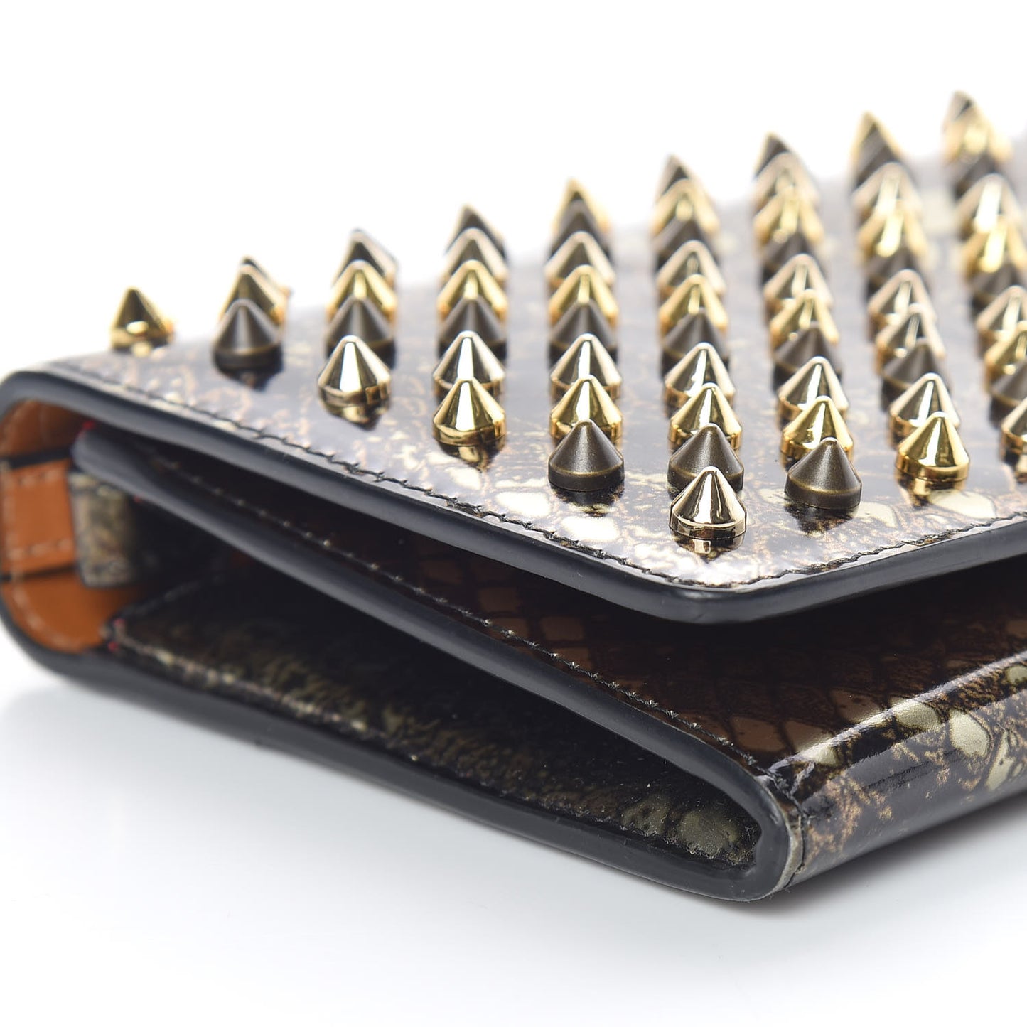 Patent Specchio Printed Macaron Flap Wallet Multi Metal