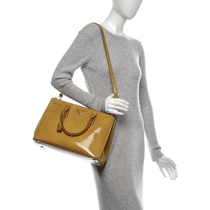 Prada Spazzolato Medium Double Zip Tote Sole Fume 2 of 7