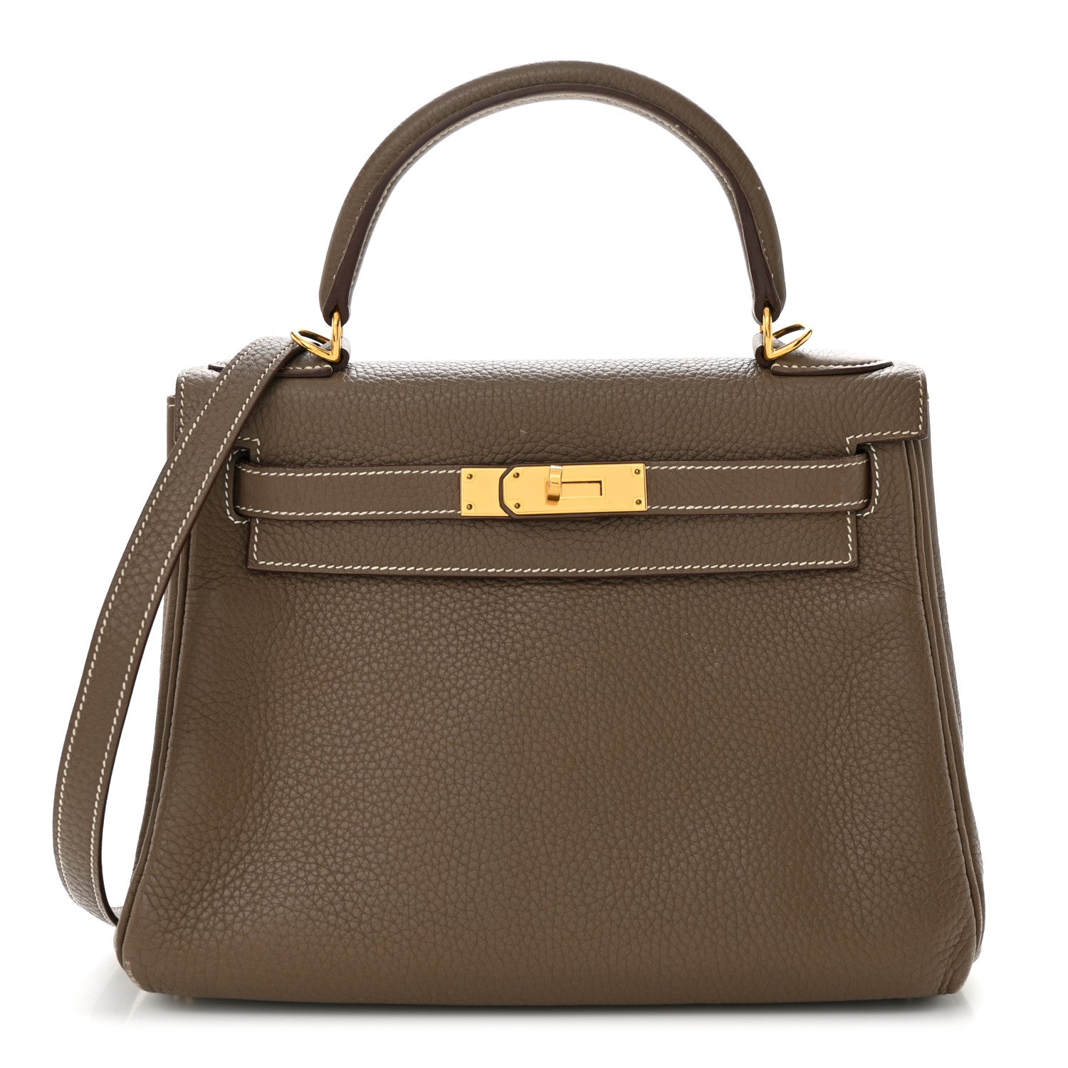 Hermes Taurillon Clemence Kelly Retourne 28 Etoupe 1 of 15