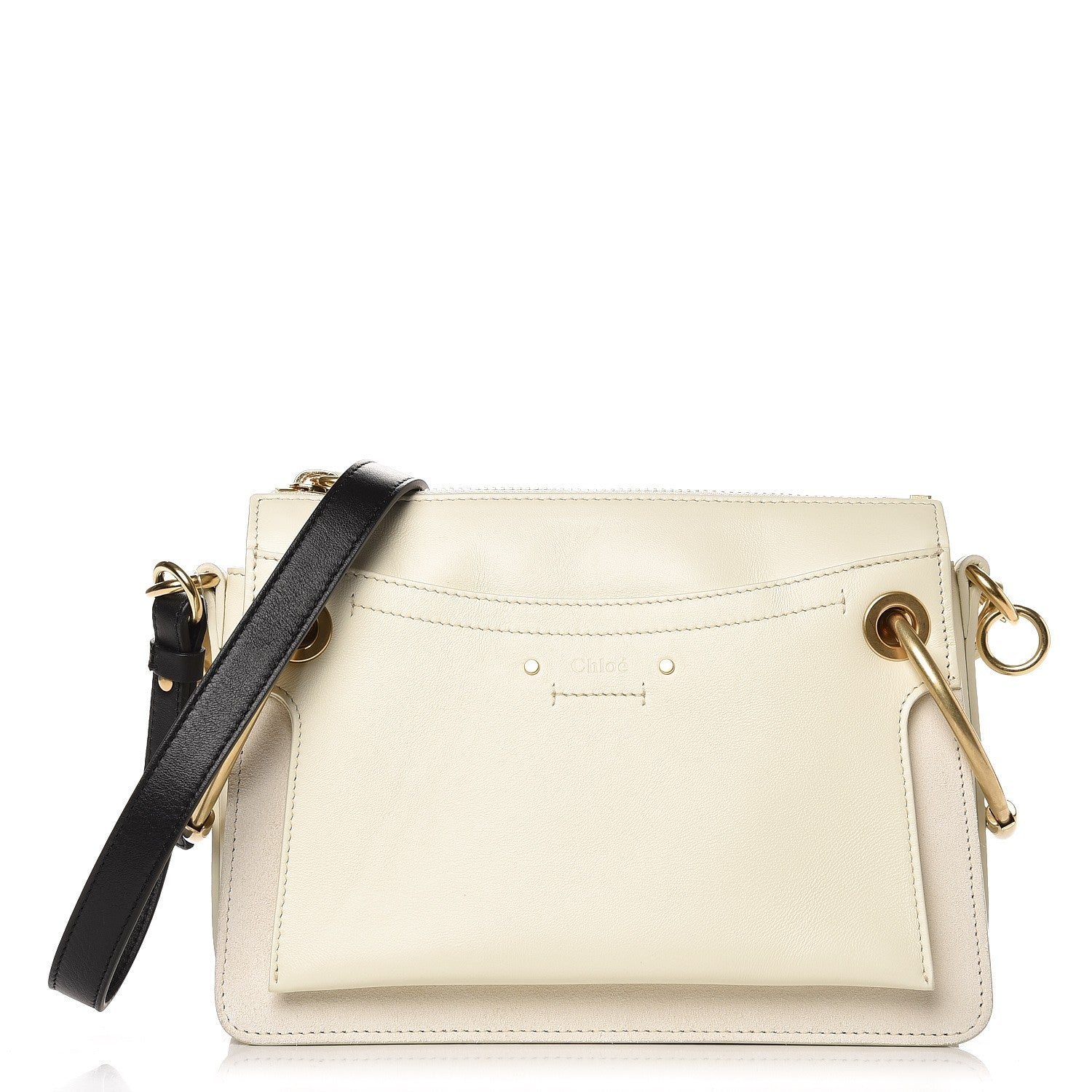 Chloe Calfskin Medium Roy Bag Natural White 4 of 11