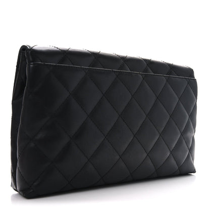 Chanel Lambskin Quilted Clutch Black 3 of 7