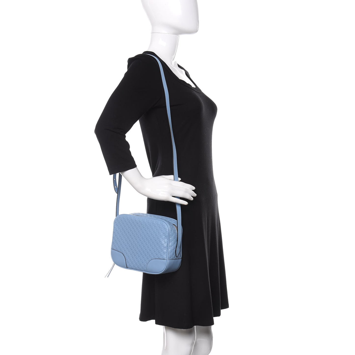 Microguccissima Mini Bree Messenger Bag Mineral Blue