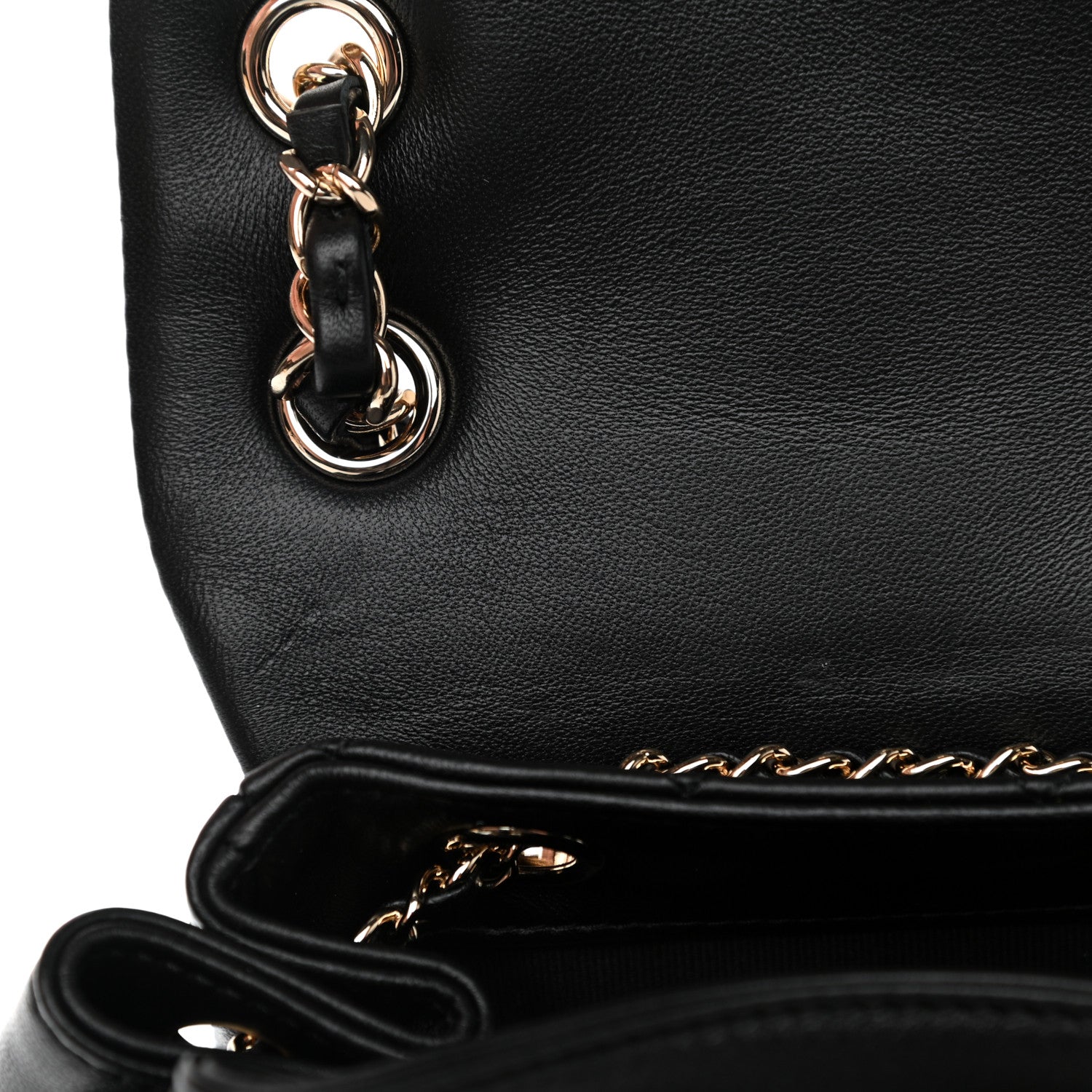 Chanel Lambskin Quilted Small Duma Drawstring Backpack Black 12 of 13