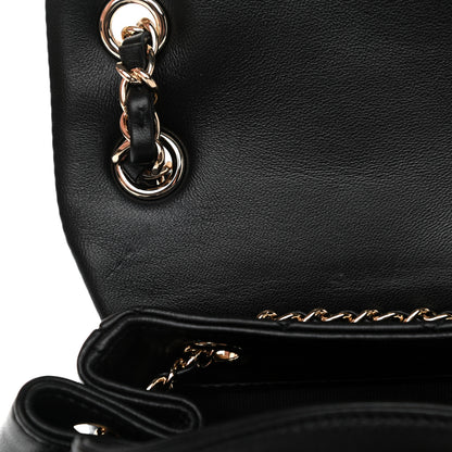 Chanel Lambskin Quilted Small Duma Drawstring Backpack Black 12 of 13